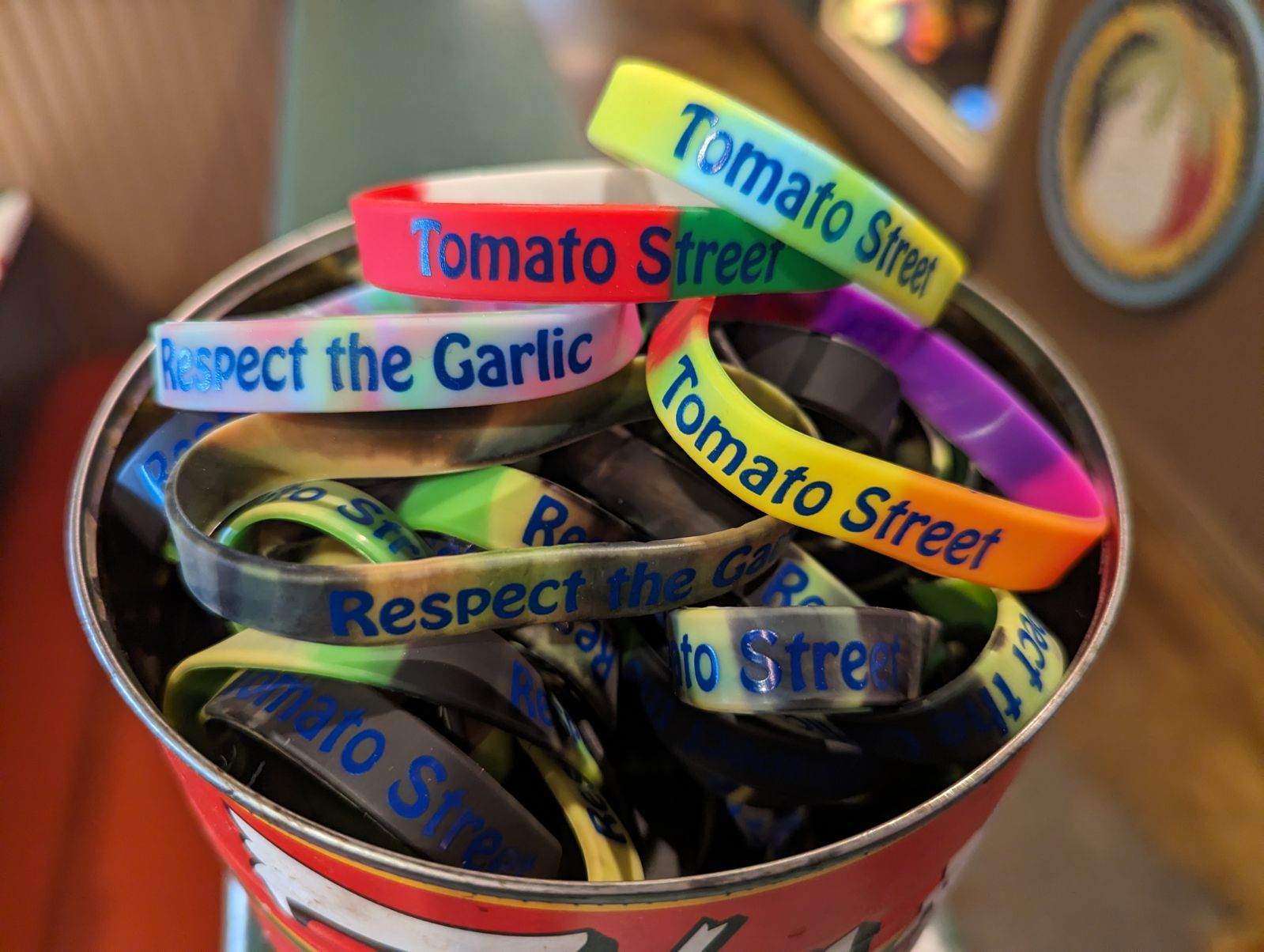 Tomato Street Respect the Garlic bracelets