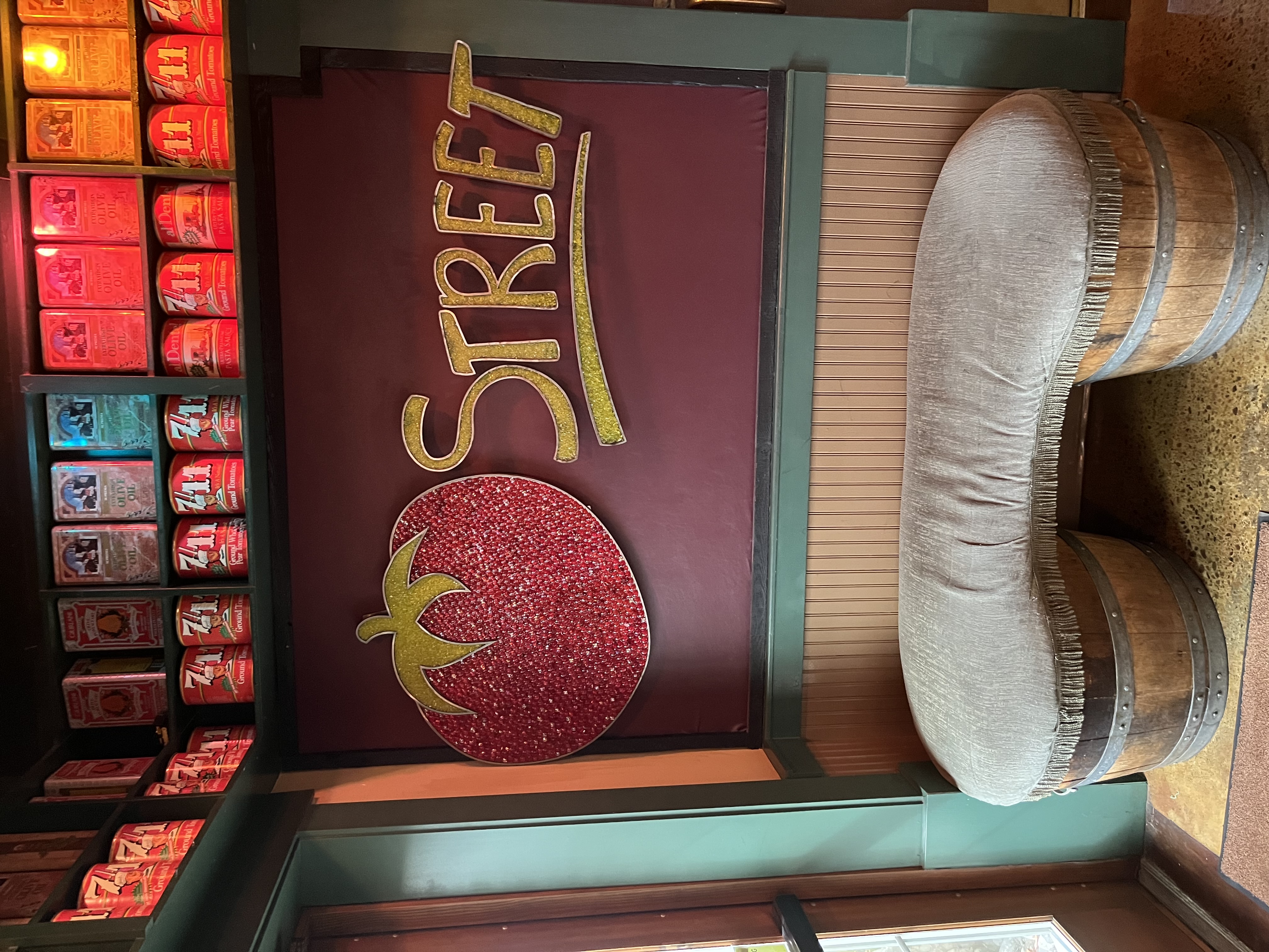 Image of the Tomato Street host stand sign