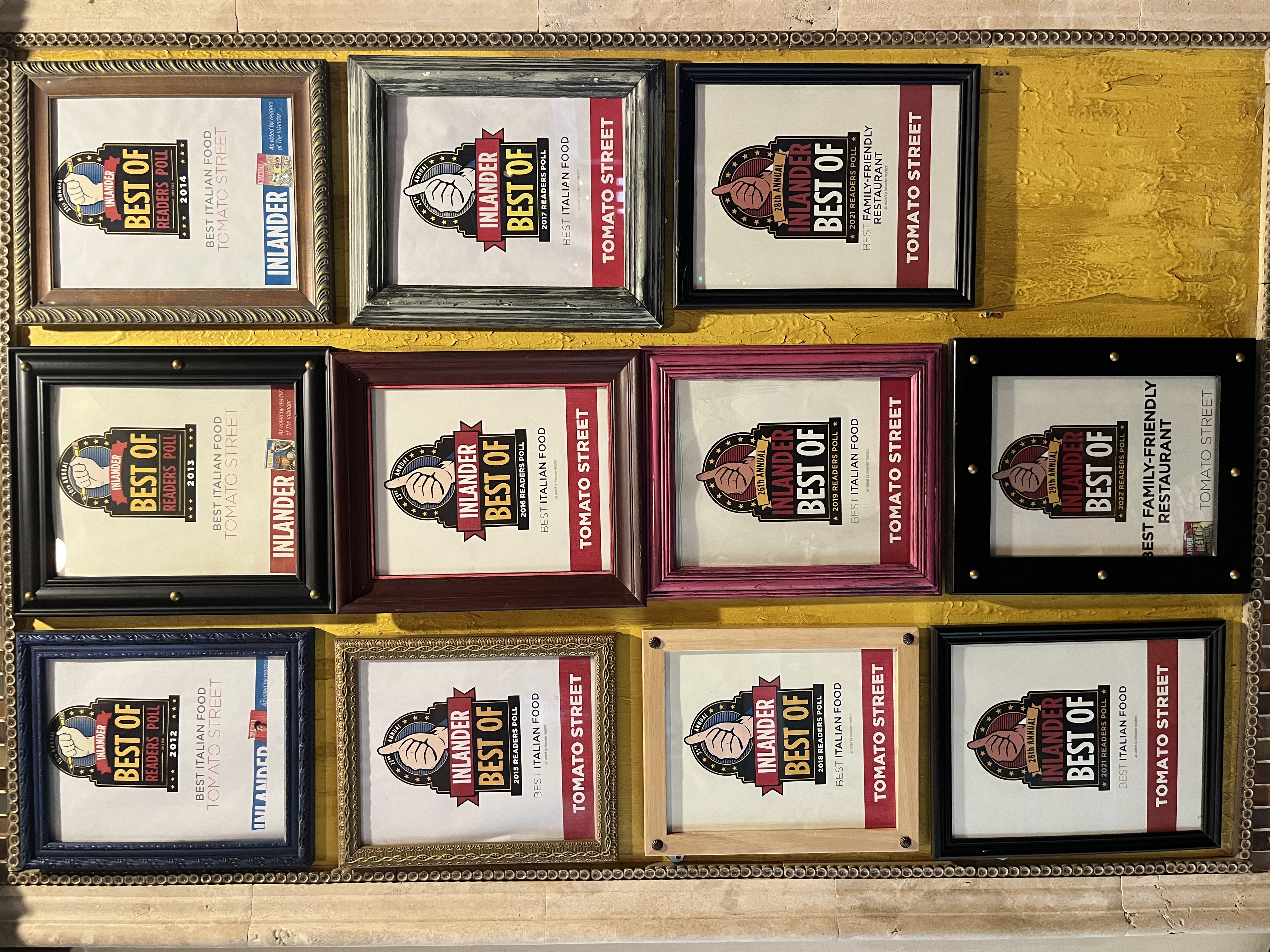Wall of Inlander awards